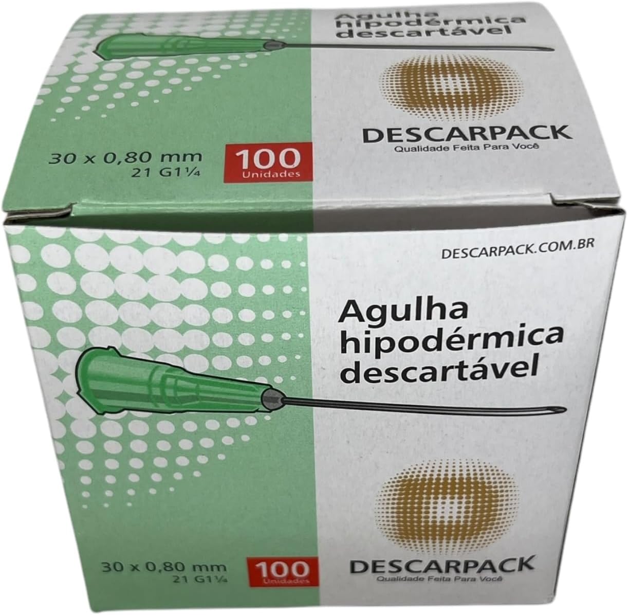 Agulha Descartável Hipodérmica - 30x8mm - DESCARPACK